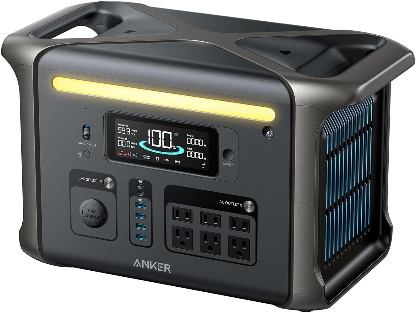 Anker SOLIX F1500 Portable Power Station 1800W Solar Generator 1536Wh Battery