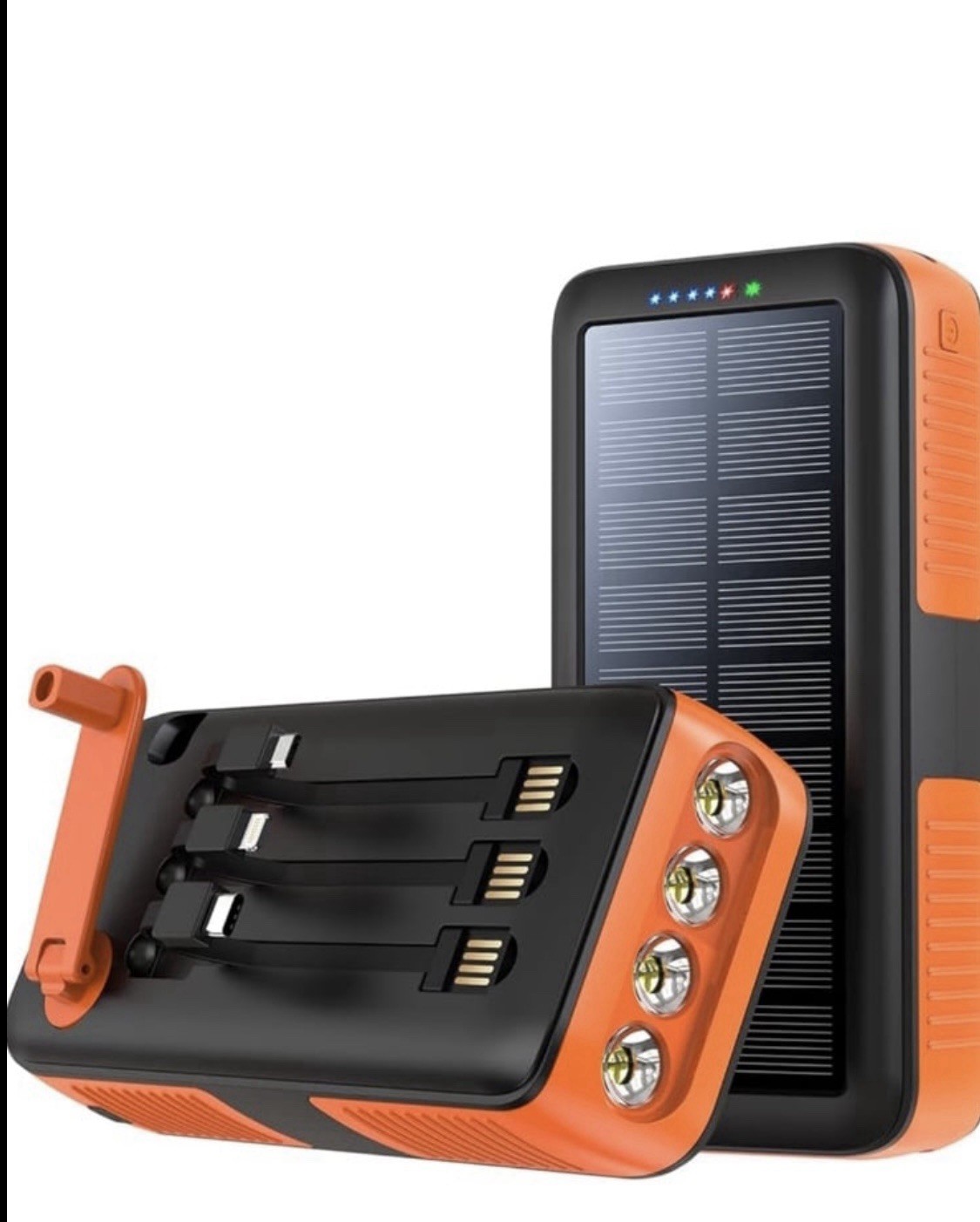 Solar Power Bank 63200mAh Portable Charger with Dual Outputs & Crank PS-618