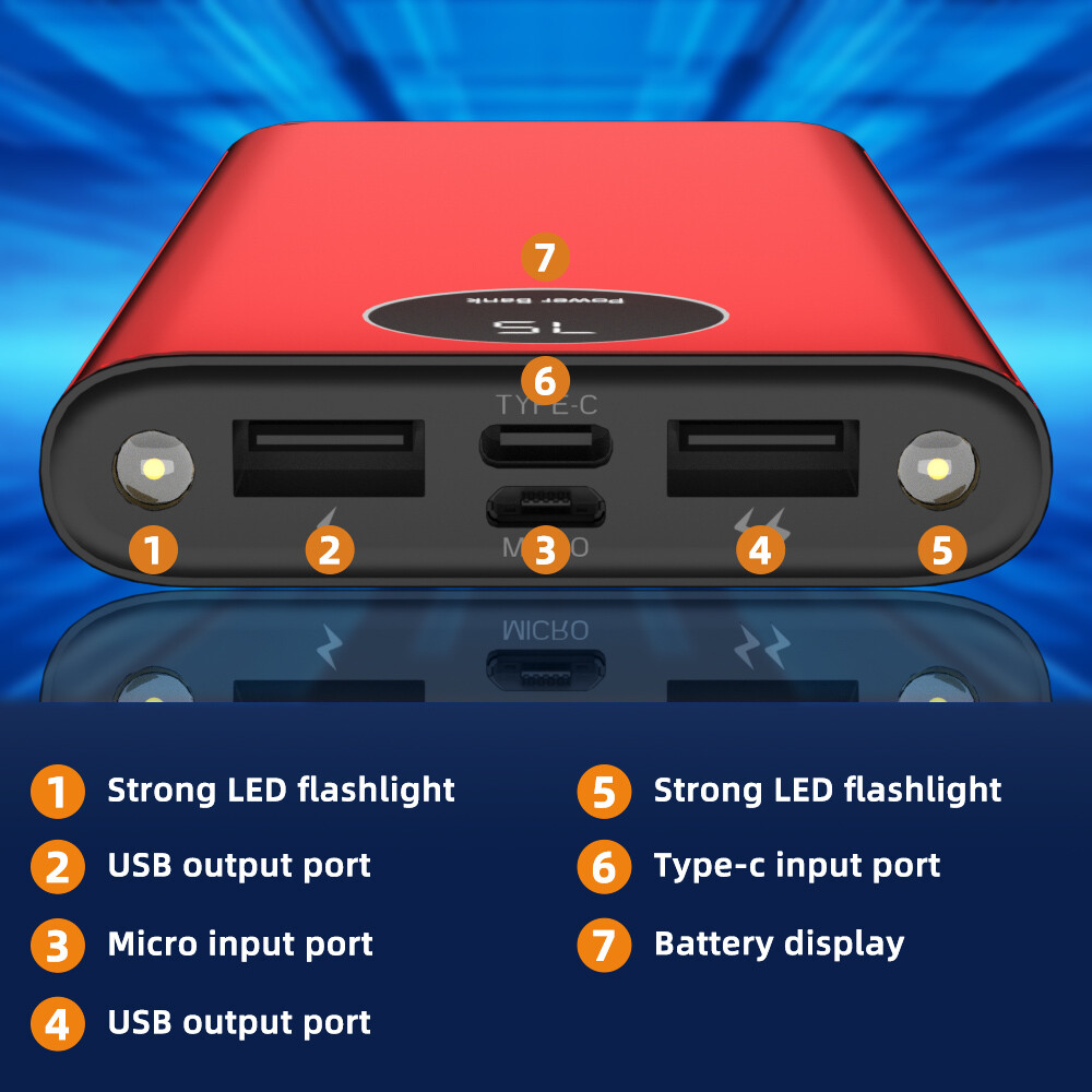 9000000mAh Portable Power Bank USB LCD External Battery Charger For Cell Phone