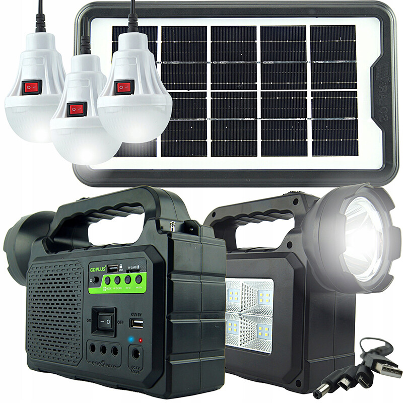 Portable Power Solar Generator Station Panel Power Bank Outlet Emergency Camping