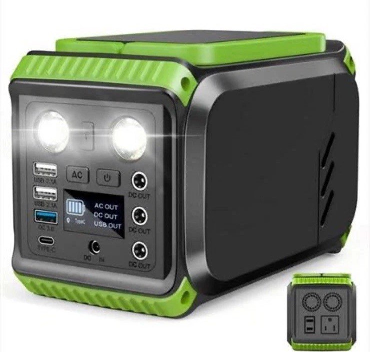 Qunler 200W Portable Power Station, 148Wh 40000mAh Solar Generator 110v AC