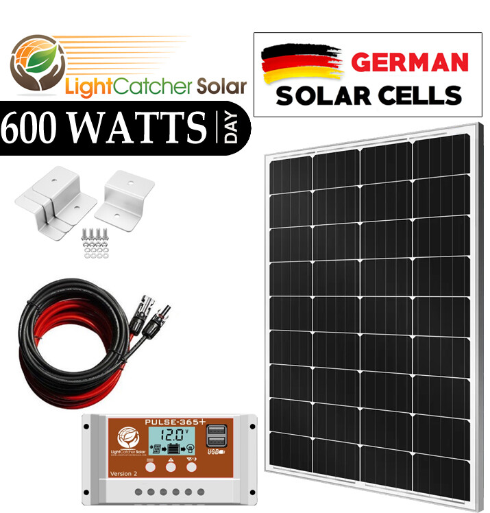 (600W Watt  per day) 100W System for off-grid battery charging 12-v volt RV