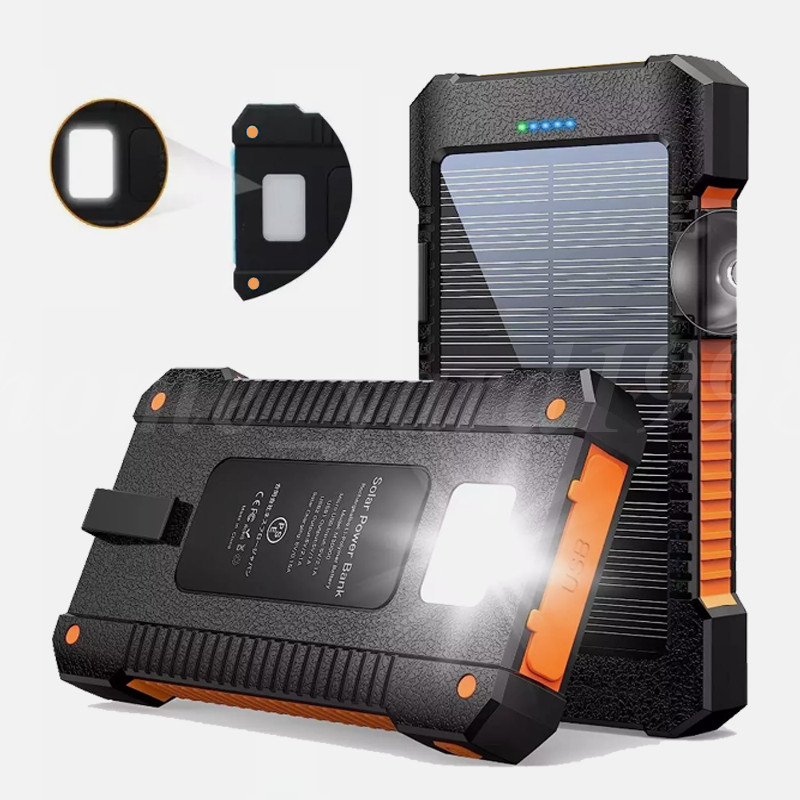 NEW 30000mAh USB Portable Charger Solar Power Bank for Cell Phone w/ compass
