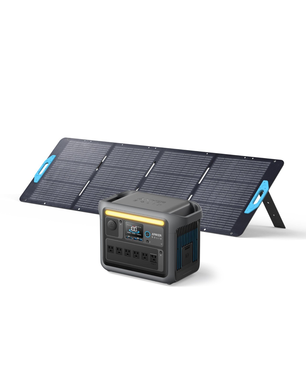 Anker SOLIX C1000 Portable Power Station+200W Solar Panel 1800W Solar Generator