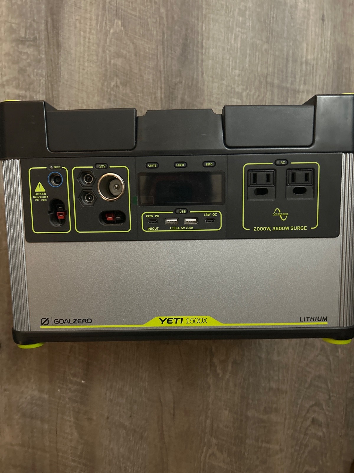 Goal Zero Yeti 1500X Lithium Portable Power Station 1500Wh Solar Generator Used