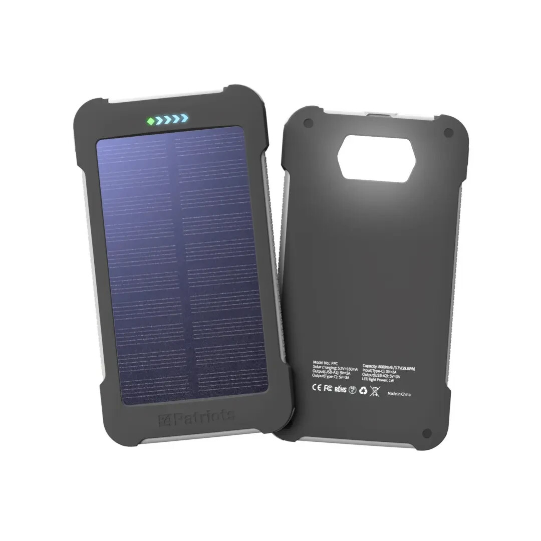 Patriot Power Cell-CX Portable Solar Power Bank, New