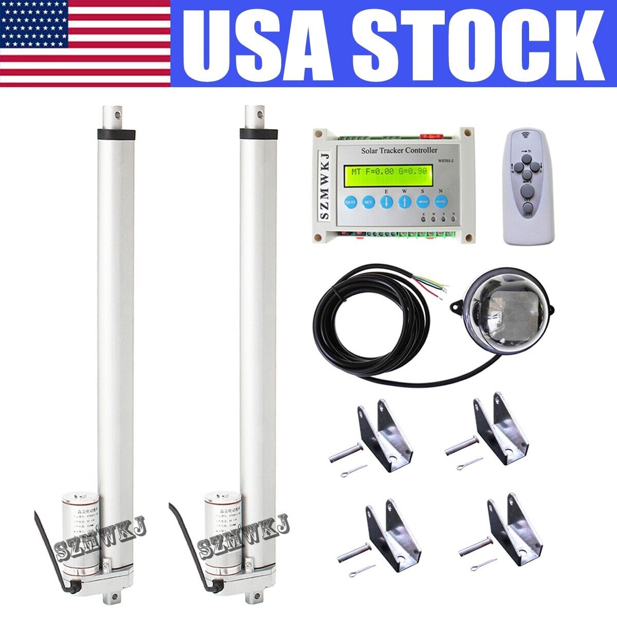 Dual Axis Solar Tracker-Solar Panel Tracking System Complete Kit Sunlight Track