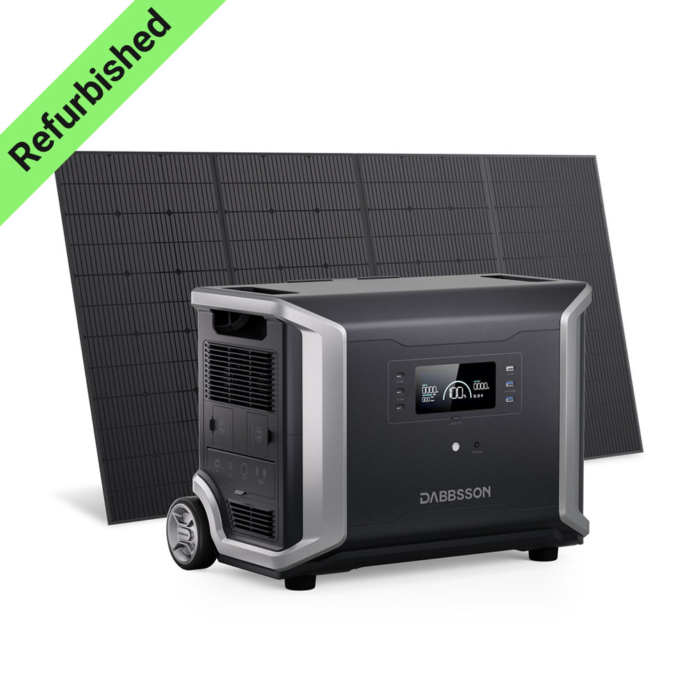 Power Station 3600W 3430Wh Solar Generator EPS with 420W Solar Panel APP Control