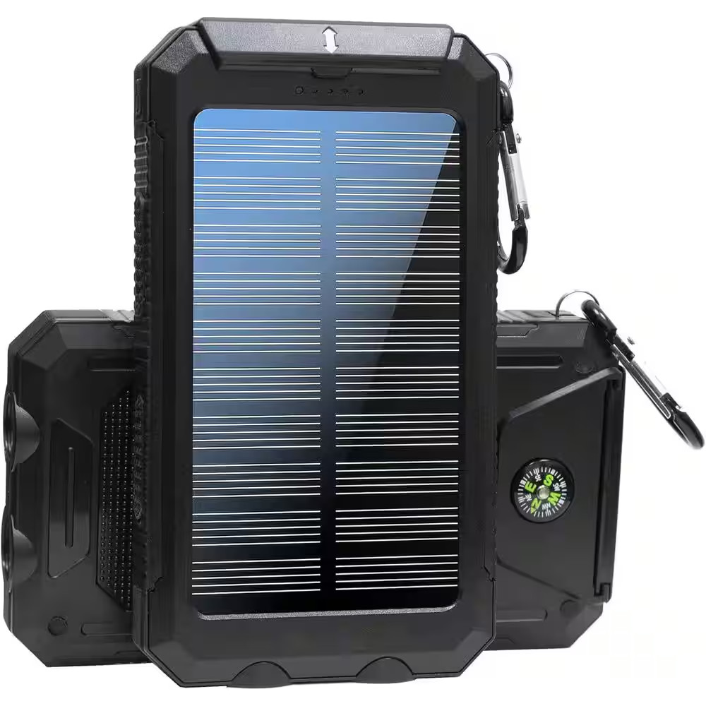 36800Mah Solar Power Bank Charger with 18W Fast Charging, IP67 Waterproof, LED F