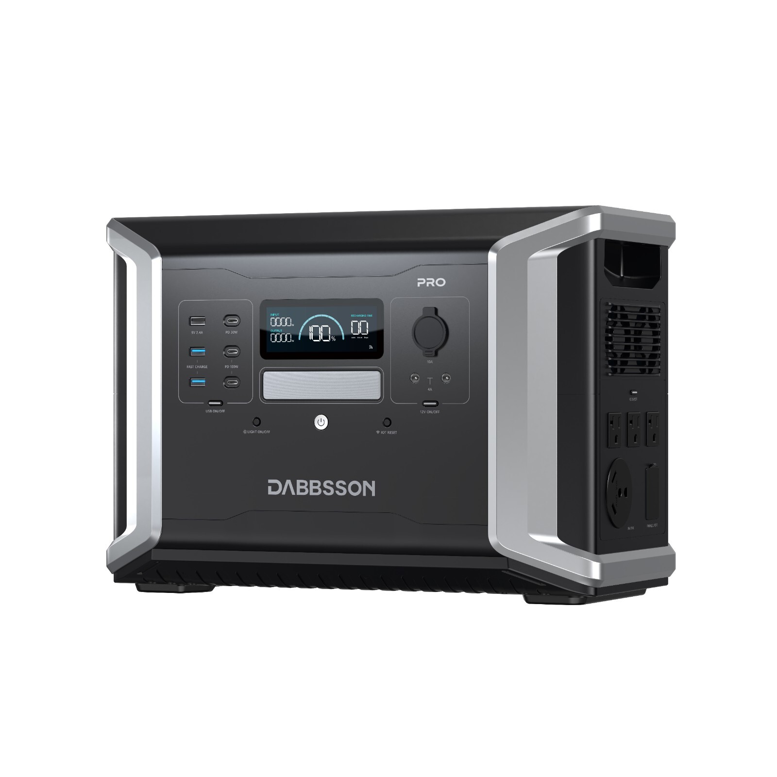 Dabbsson 2400W 1382Wh Portable Power Station Solar Generator LFP Battery Outdoor