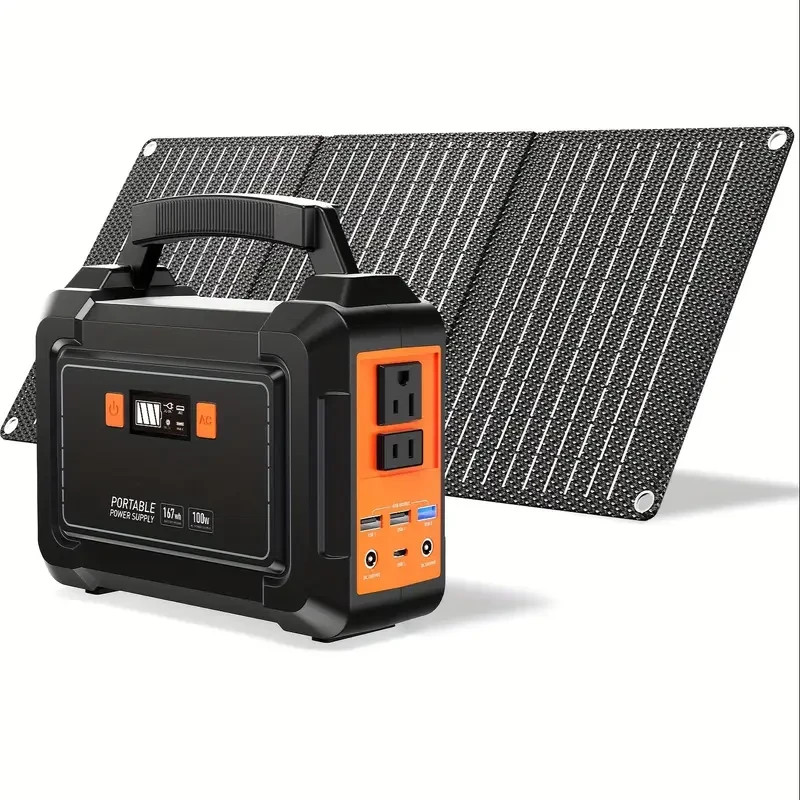 Premium 200W Portable Power Station – 42,000mAh Solar Generator with AC Output
