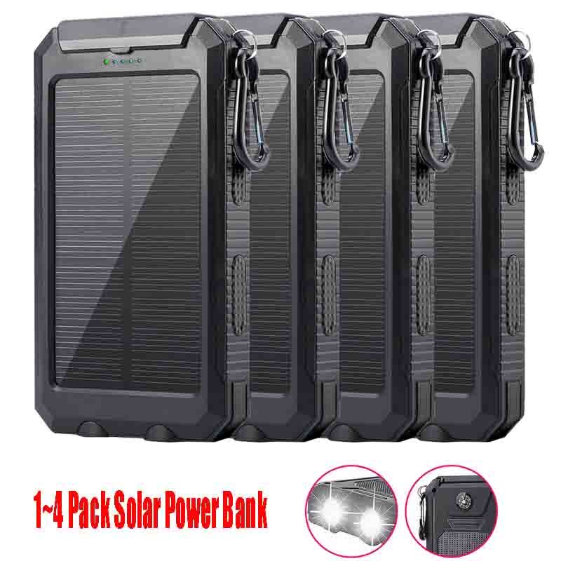 2025 Super 10000000mAh USB Portable Charger Solar Power Bank for Cell Phone US
