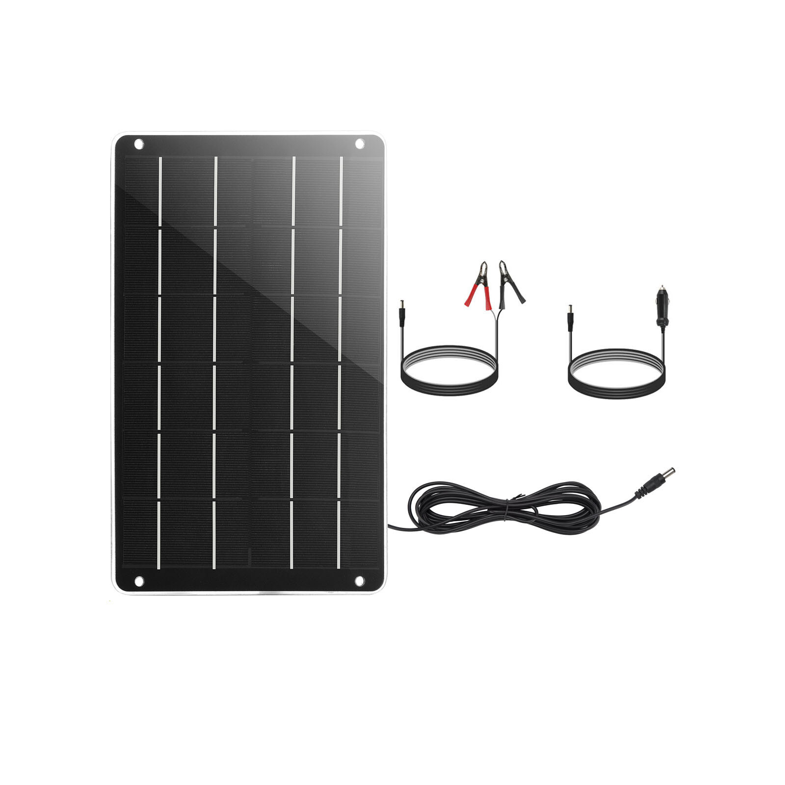 30W Solar Panel Kit Trickle Charger Battery Charger Maintainer Boat RV Car