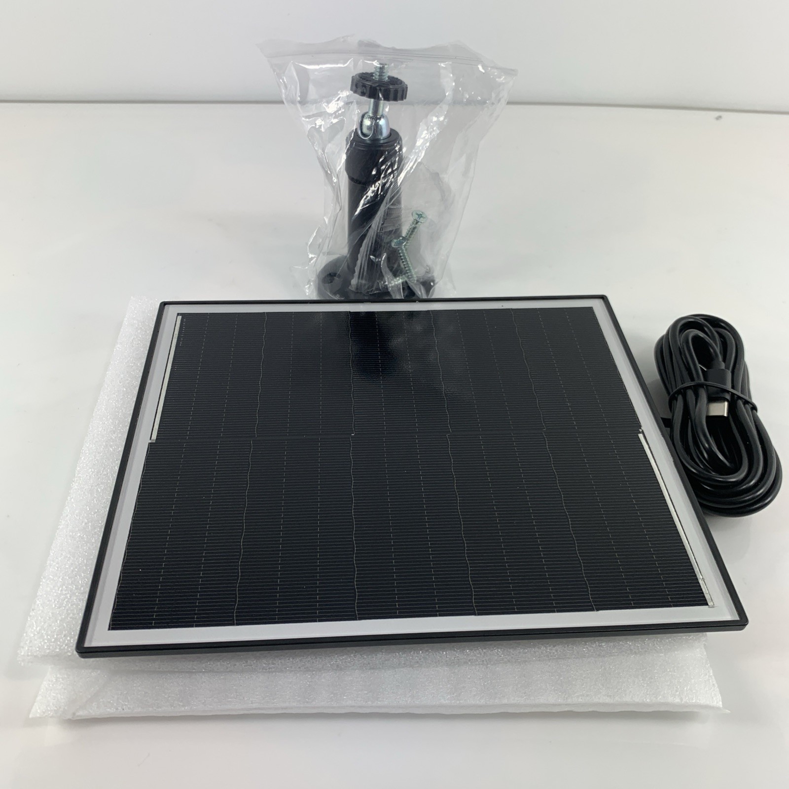 6w Solar Panel Kit, Usb C Type, With Wall Mount