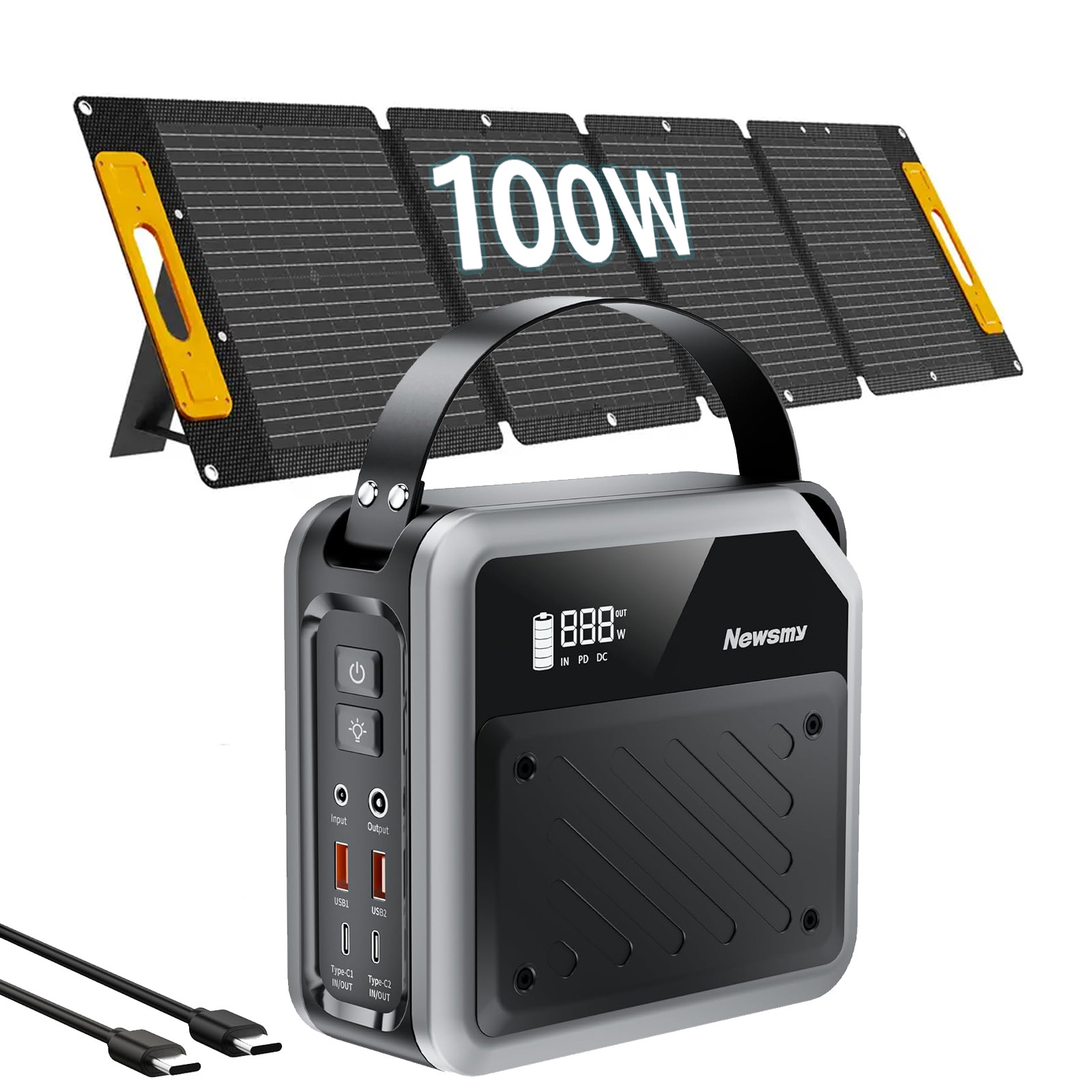 Portable Power Station 270Wh Solar Generator & 100W Foldable Solar Panel