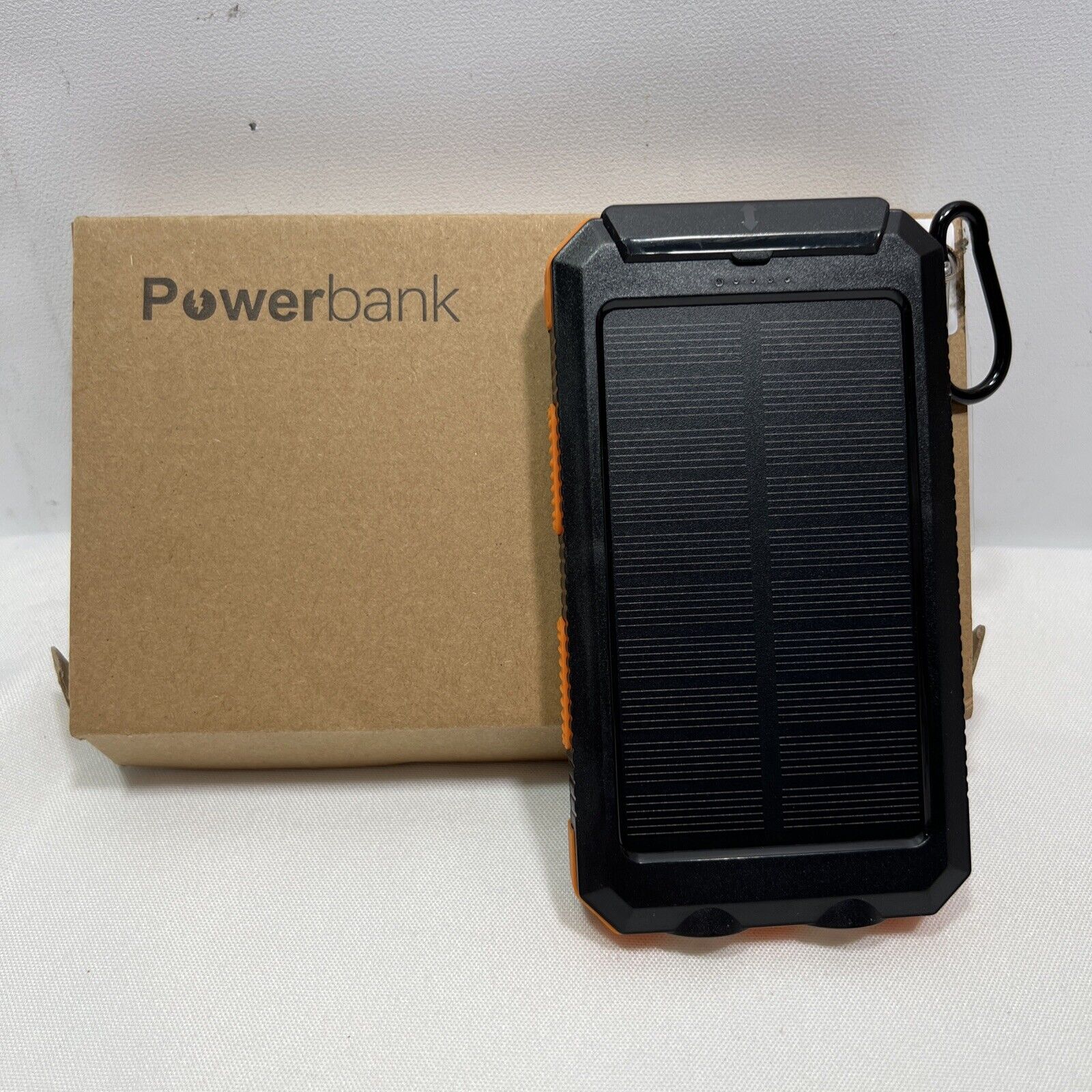 Large Capacity Portable Solar Power Bank, 20,000 mAh, Model S1008D, Orange