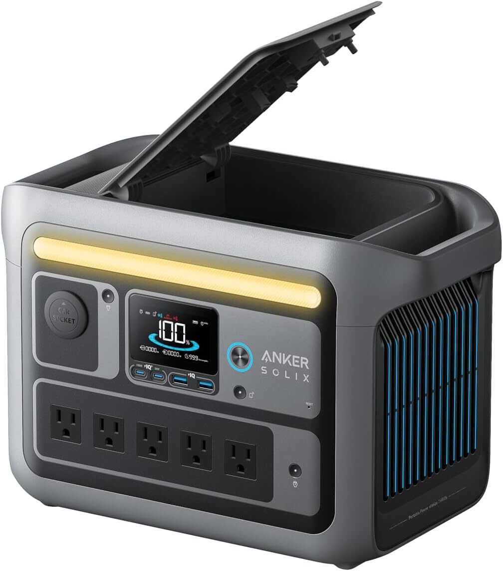 Anker SOLIX C800 Portable Power Station 768Wh LiFePO4 Battery Solar Generator