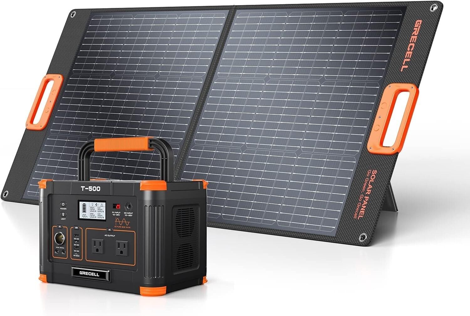 Peak 1000W Power Station Portable Solar Generator Battery w/100W Solar Panel Kit