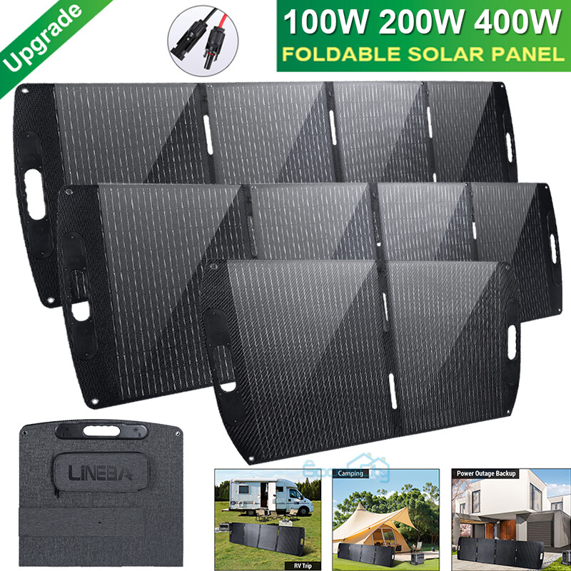 NEW IP65 Solar Panel Portable & Foldable 100W/200W/400W for RV Camping Home