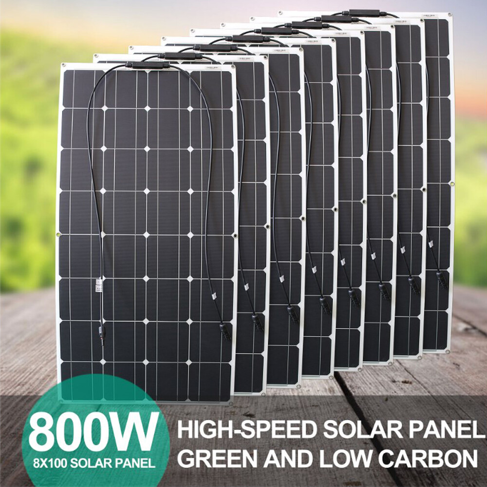 800W 600W 200W Semi-flexible Solar Panel Home Off-Grid Power for RV/Camper/Boat