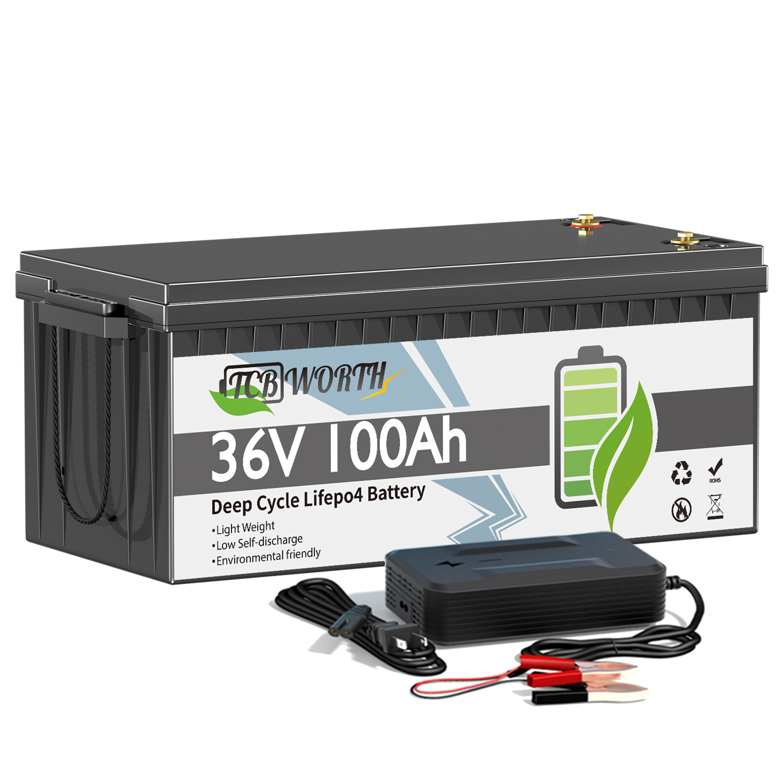 36V 100Ah Lithium Golf Cart Battery 200A BMS 10 Year Lifetime Off-Grid Golf Cart
