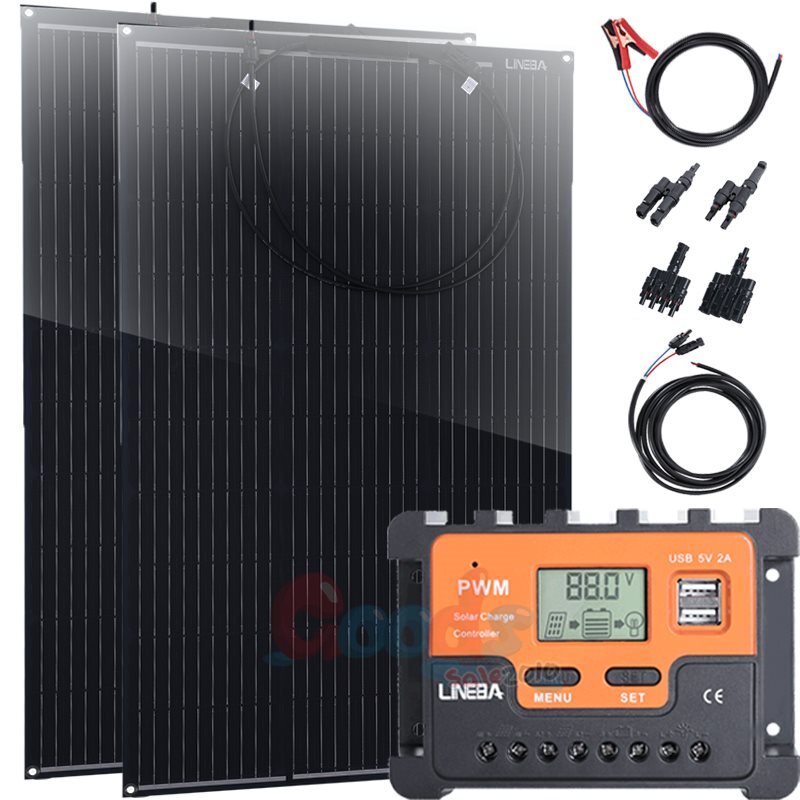100W 200W 400W Off-Grid solar system Solar Panel Kit 30A PWM Charge Controller