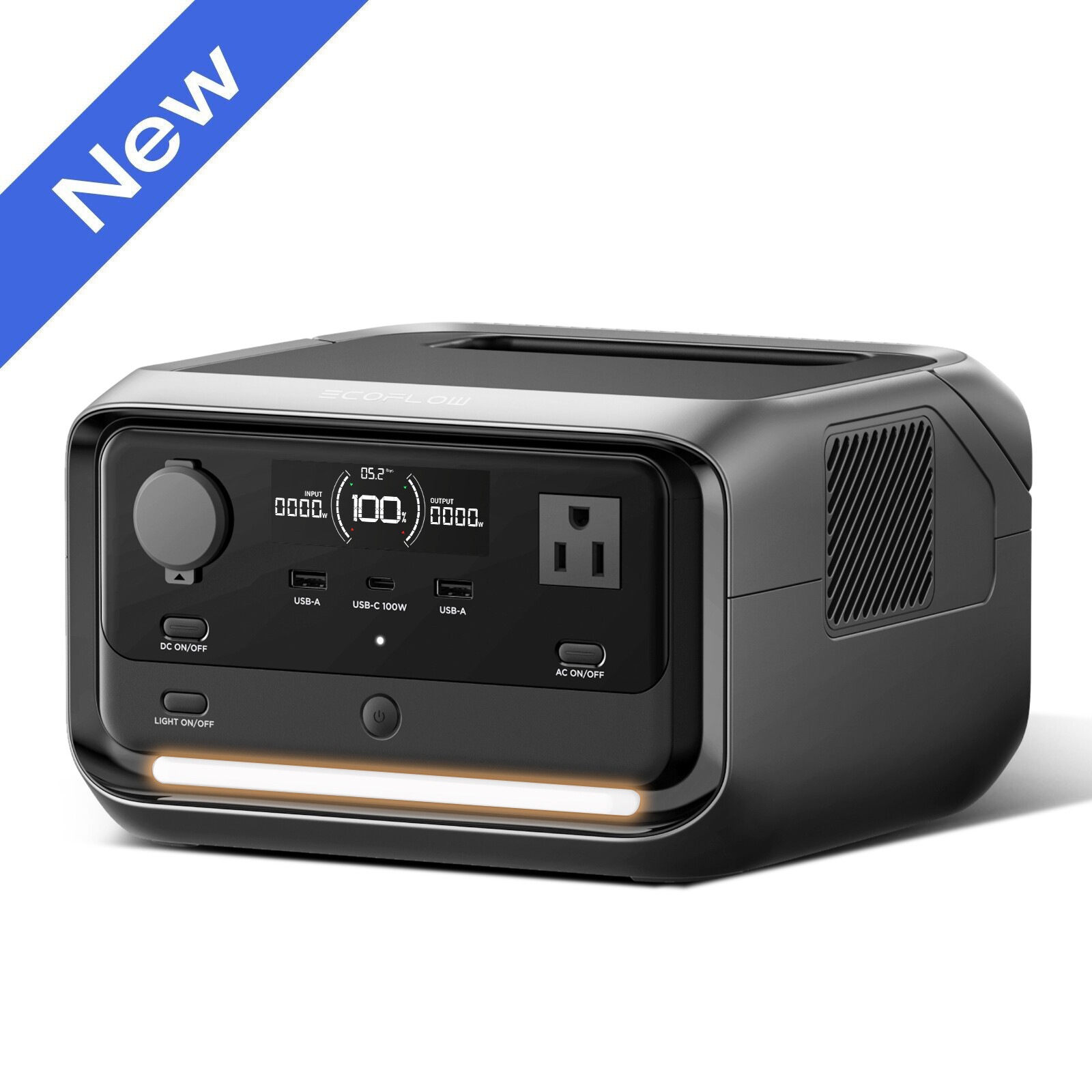EcoFlow River 3 Plus 286Wh Portable Power Station 600W LiFePO4 Battery 10 MS UPS