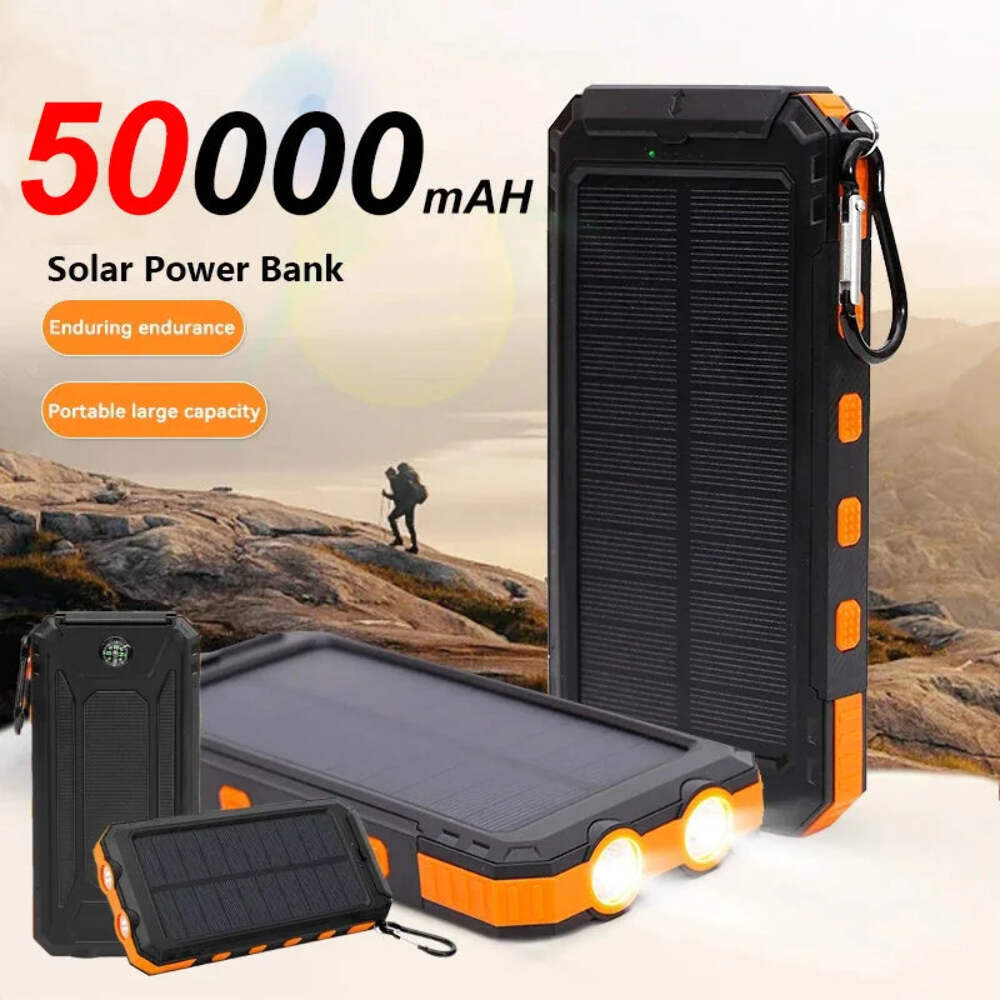 Portable Fast Charging Solar Power Bank For Outdoor Adventures
