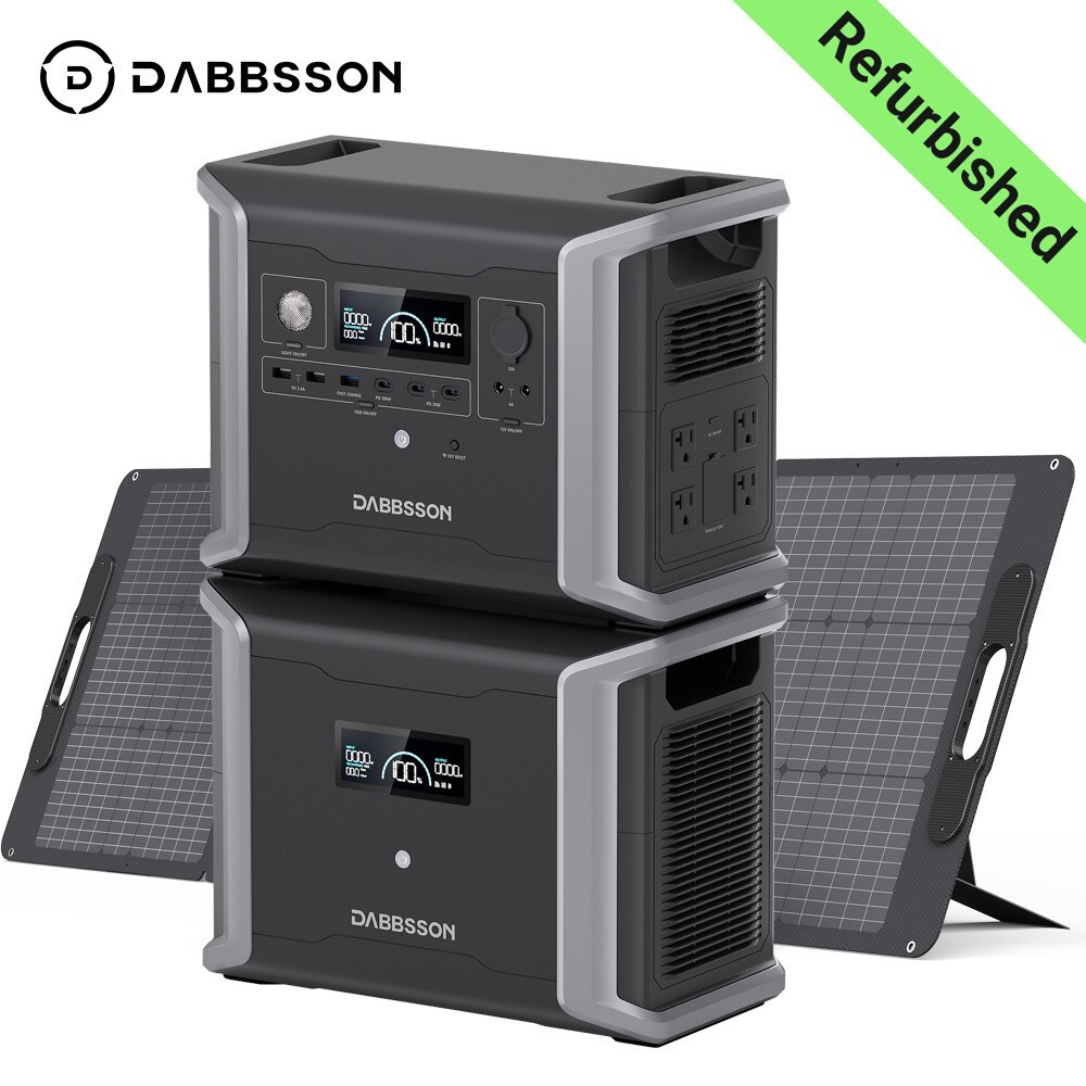 Dabbsson 3030Wh Power Station Solar Generator +210W Solar Panel For Home Backup