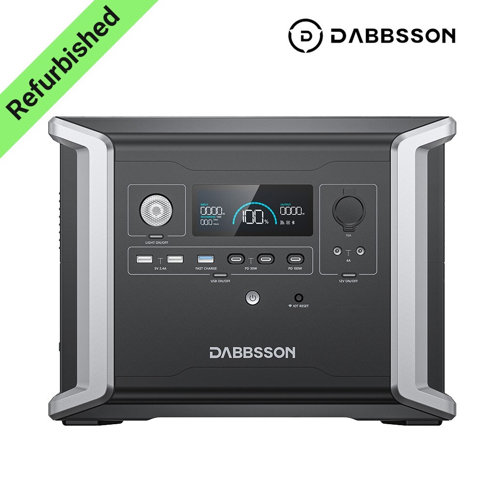 Dabbsson DBS1300 Portable Solar Power Station 1330Wh LiFePO4 Battery Generator