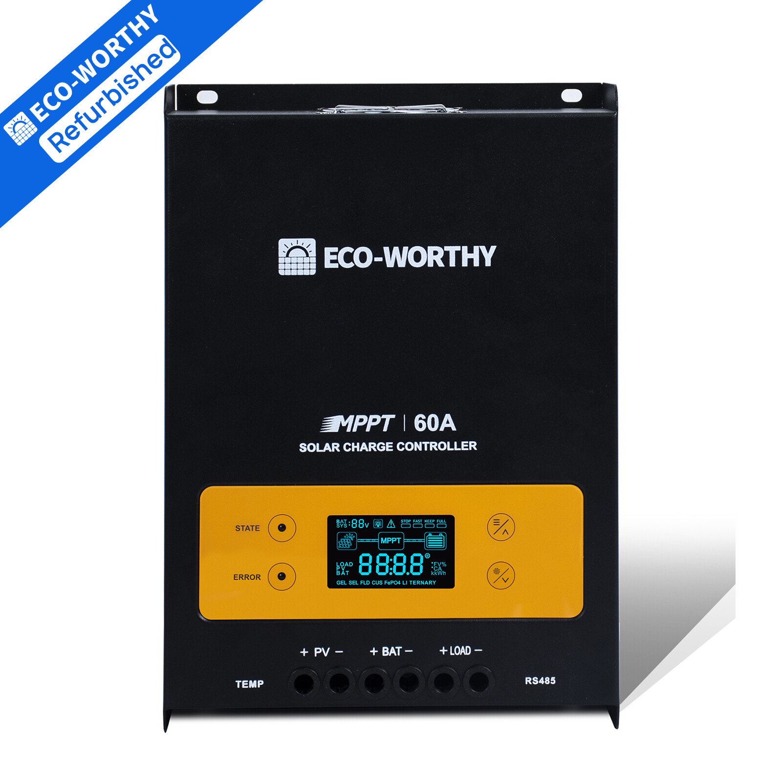 ECO-WORTHY 60A MPPT Solar Charge Controller 12/24/36/48V for solar panel kit