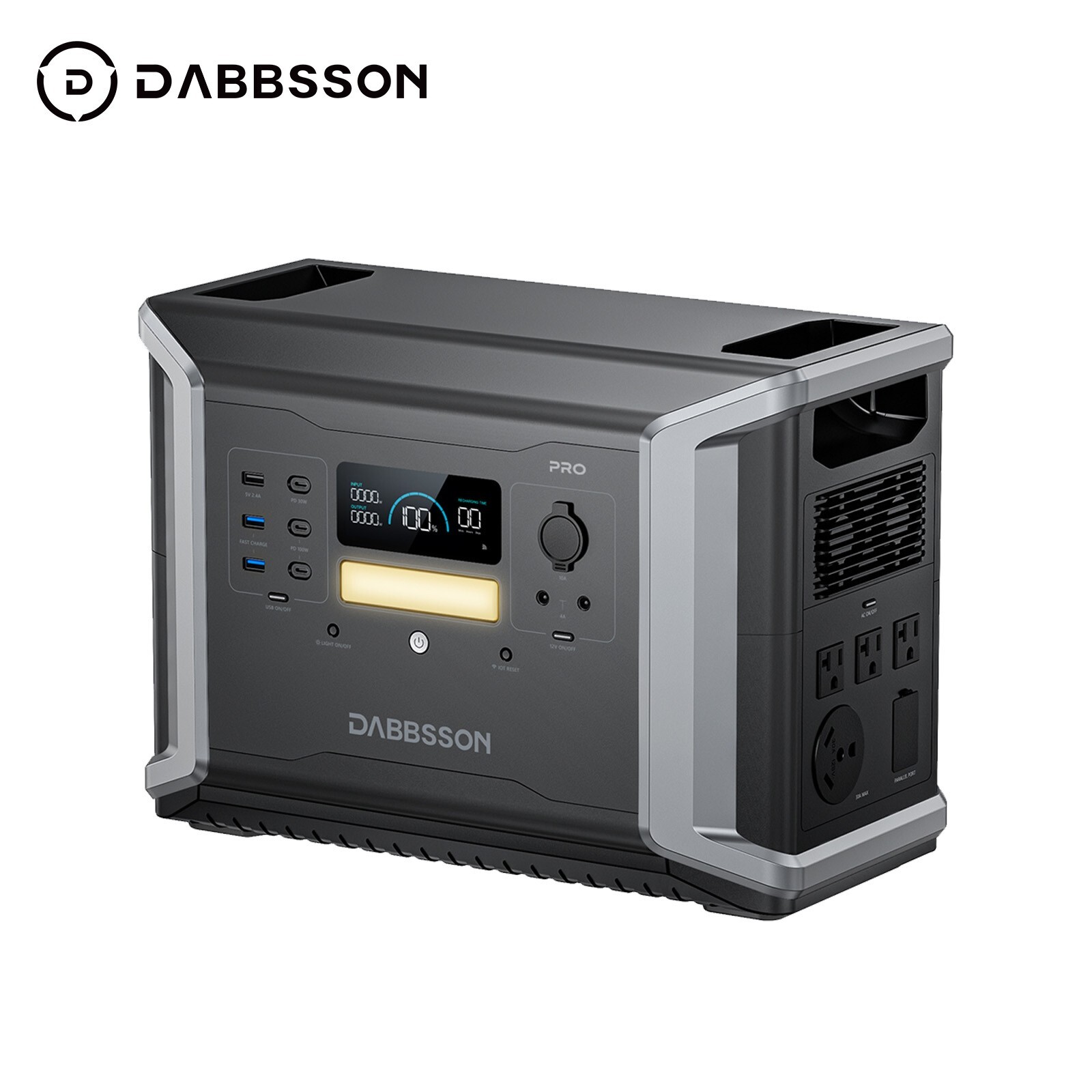 Dabbsson DBS2100Pro 2150Wh 2400W Power Station Solar Generator LFP Home Backup