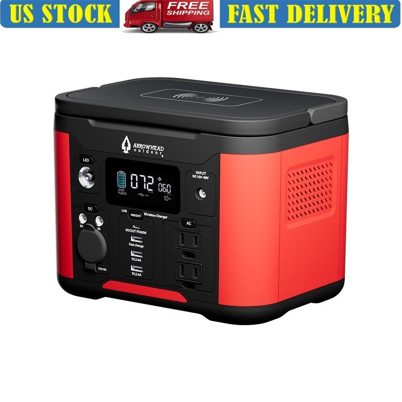 Portable Power Station 300W 600W Peak Solar Generator Camping RV Backup Devices