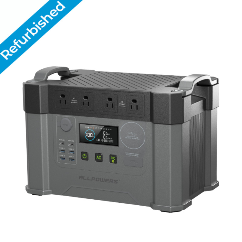 ALLPOWERS S2000 Pro Solar Generator 2400W (4000W Peak), 1451Wh MPPT Refubished