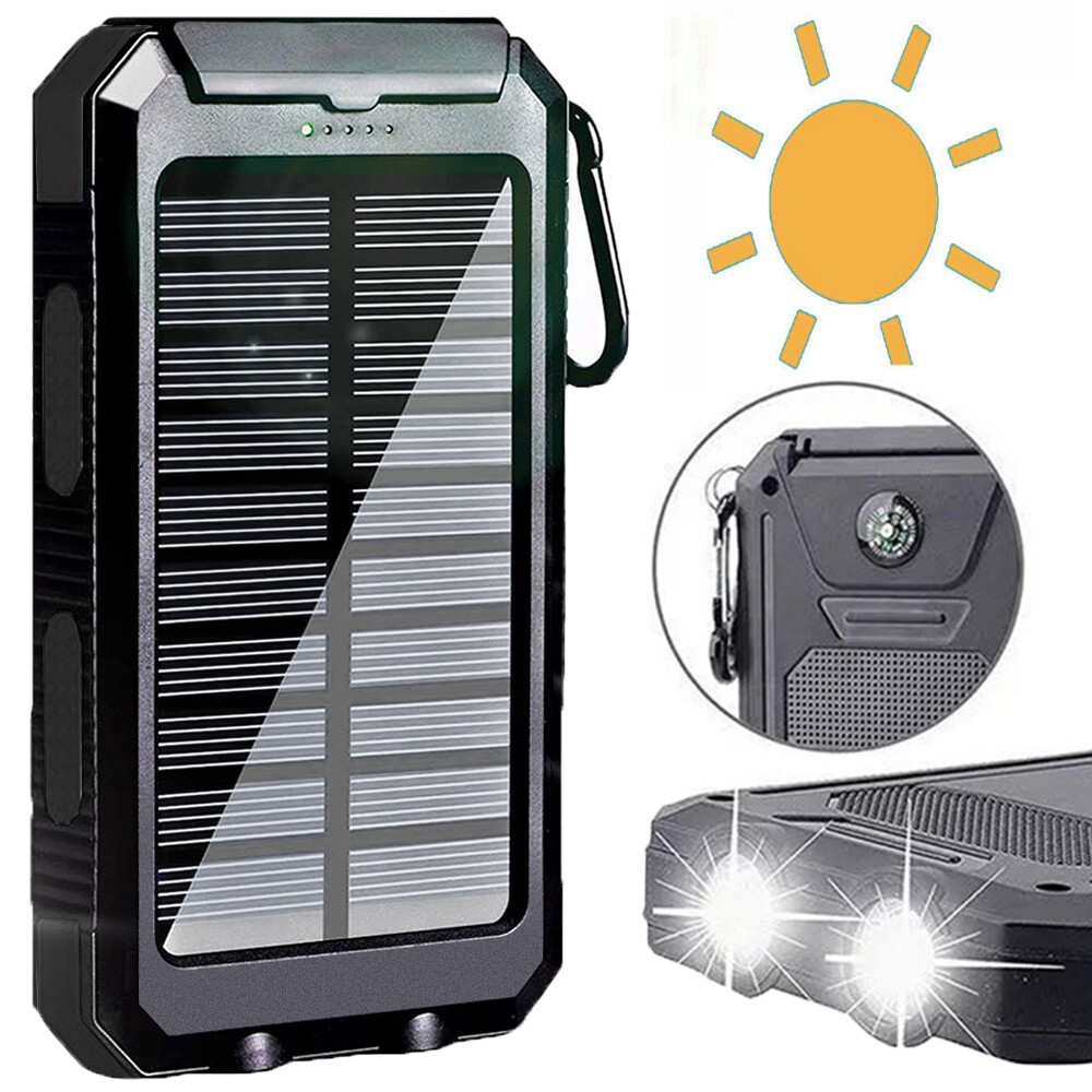 2023 Super 2000000mAh USB Portable Charger Solar Power Bank For Cell Phone
