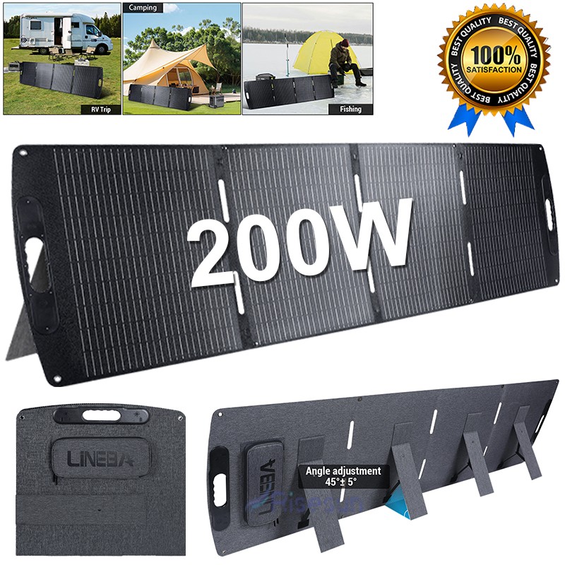 200W Foldable Solar Panel Solar Charger for Power Station Generator Power Outage