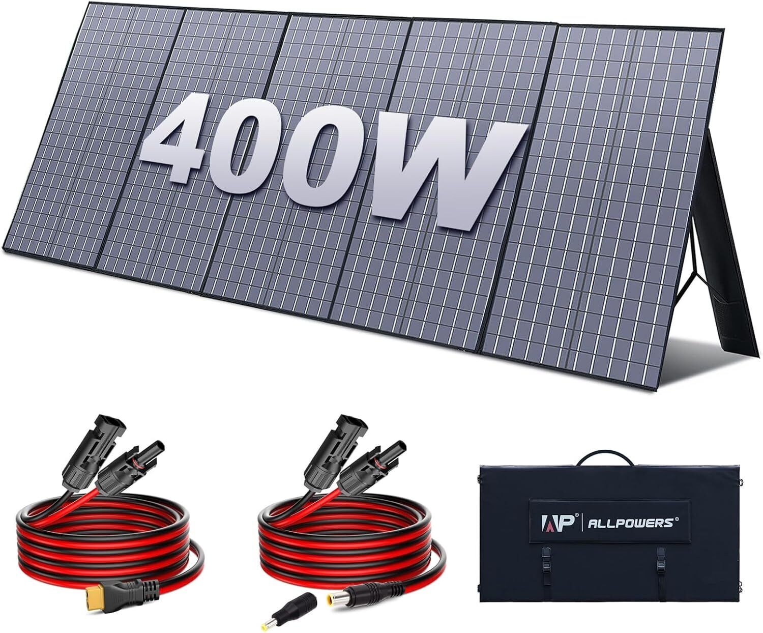 ALLPOWERS 400W Portable Foldable Solar Panel Waterproof For Outdoor Generator RV