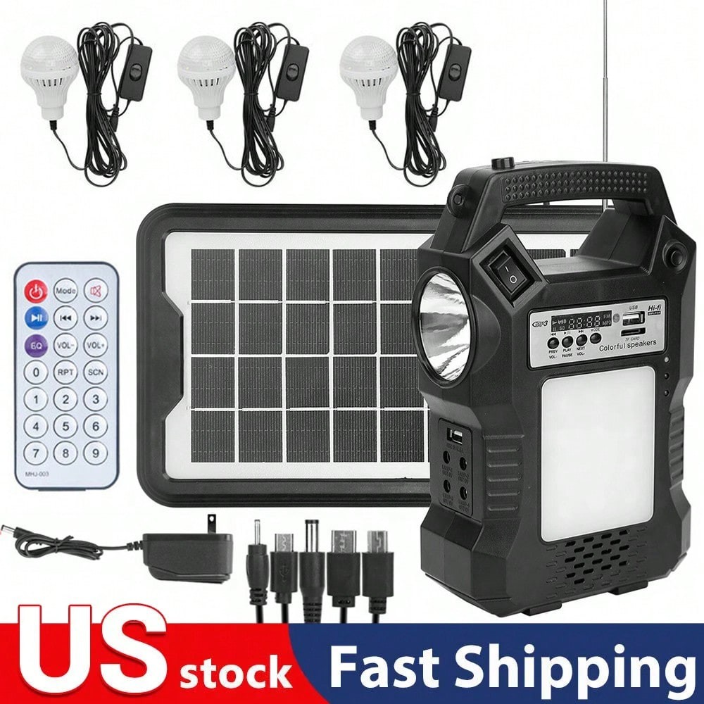 【FBE】Solar Generator Portable Power Station w/ Panels, Emergency & Camping