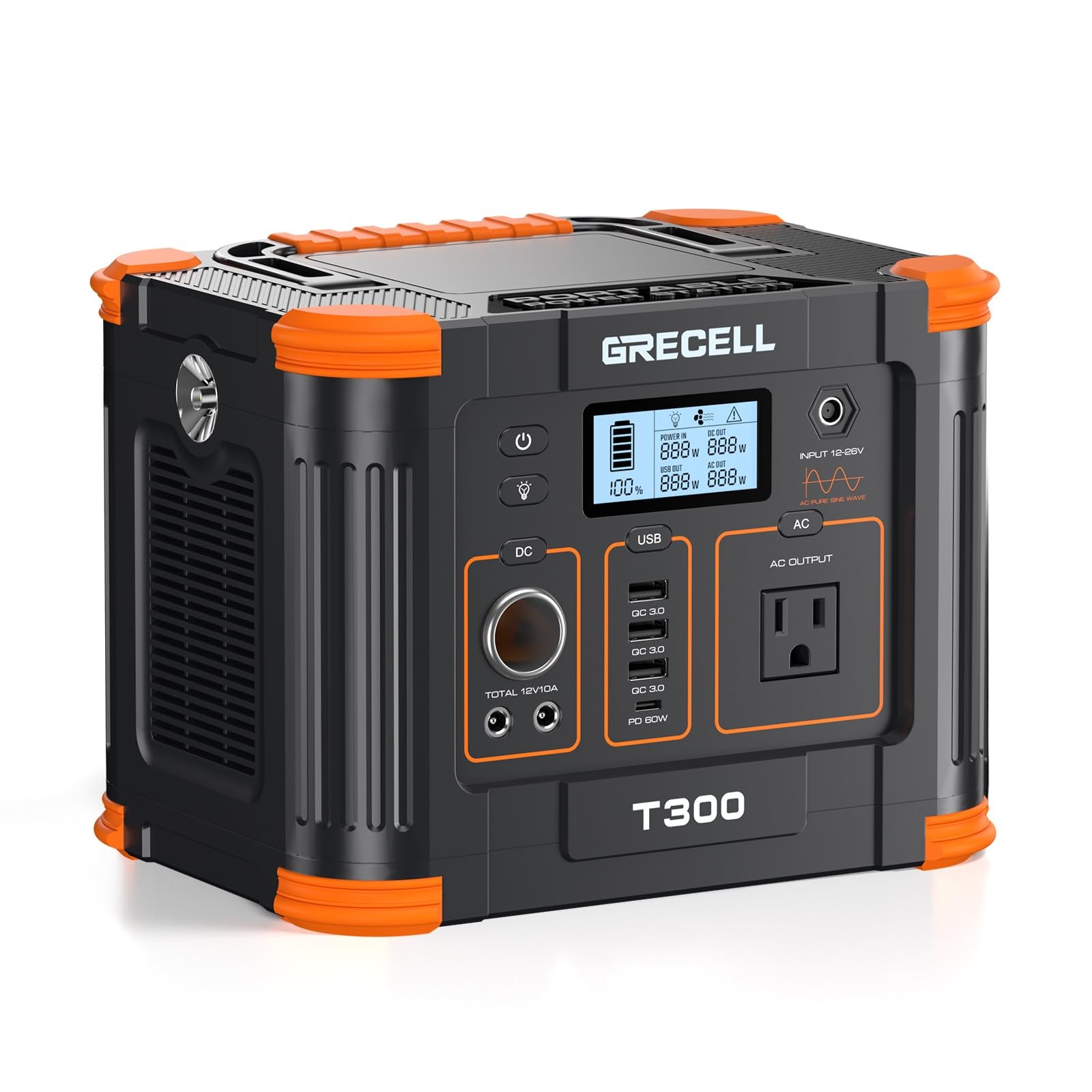 Portable Power Station 330W 288Wh Solar Generator Fast Charging Emergency Pow…