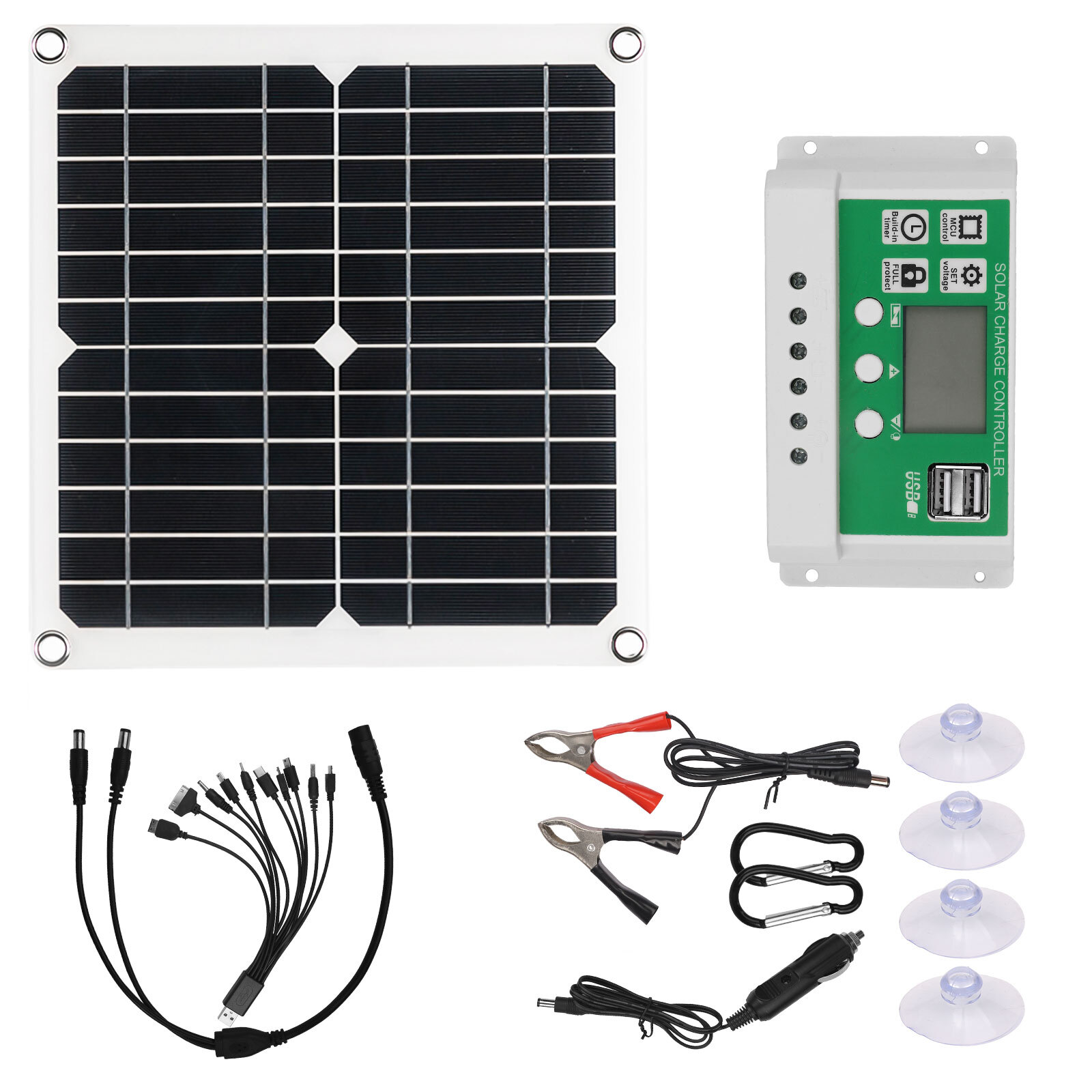 400 Watts Solar Panel Kit 100A 12V Battery Charger w/ Controller Caravan Boat US