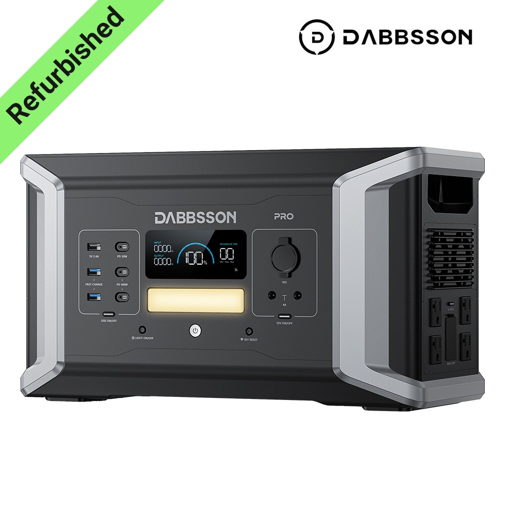 Dabbsson Portable Power Station 2000W 1024Wh Solar Generator Camping Outdoor RV