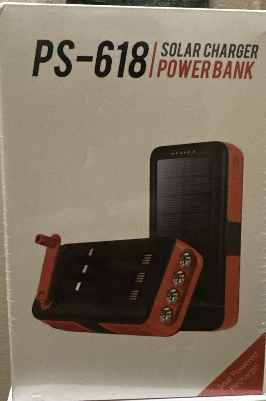 Solar Power Bank 63200mAh Portable Charger with Dual Outputs & Crank PS-618
