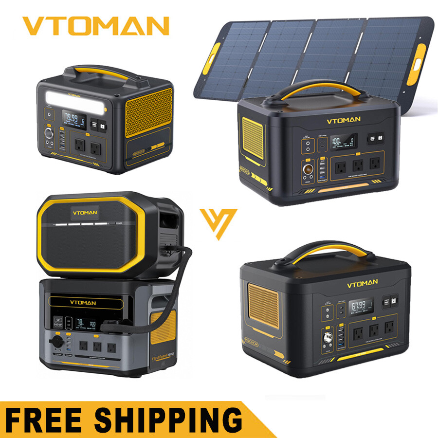 VTOMAN 1800W/1500W/600W Portable Power Station,LiFePO4 Battery generator
