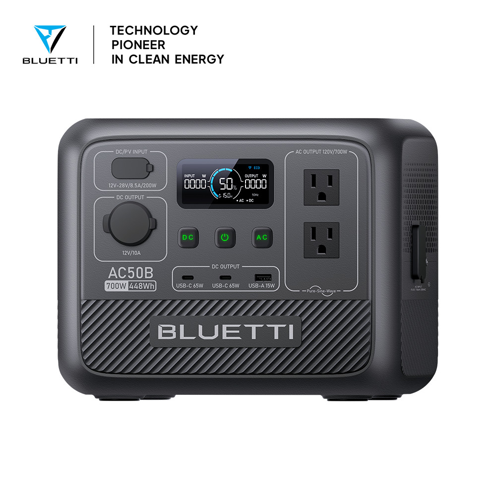 BLUETTI AC50B 700W 448Wh Portable Power Station for Mountain Trip Camping Gear