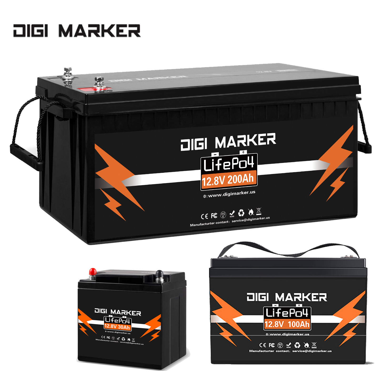 LiFePO4 Deep Cycle Lithium Battery for RV Marine Off-Grid Solar System 45Ah 60Ah