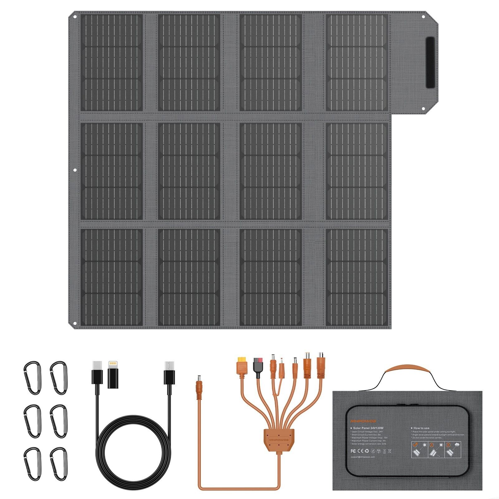 Solar Panel 40W 80W 120W for Power Station Generator Phones Power Banks Tablets