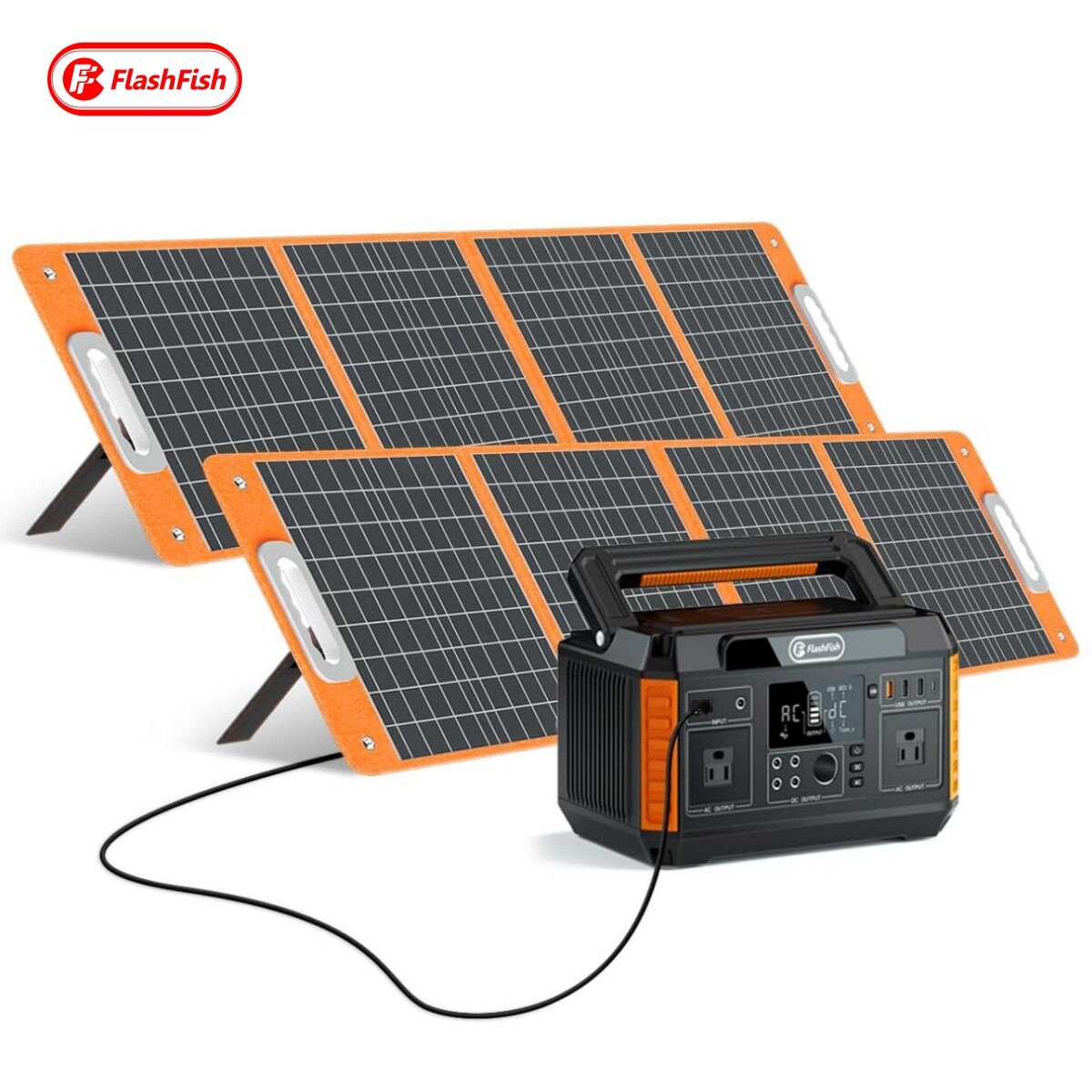 560W 520Wh Portable Power Station 1100W-Peak Optional With 100W 18V Solar Panel
