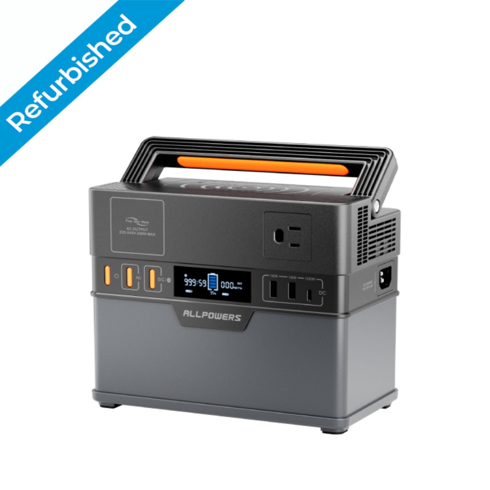 ALLPOWERS 300W 288Wh Portable Power Station Generator Supply Travel Refurbished