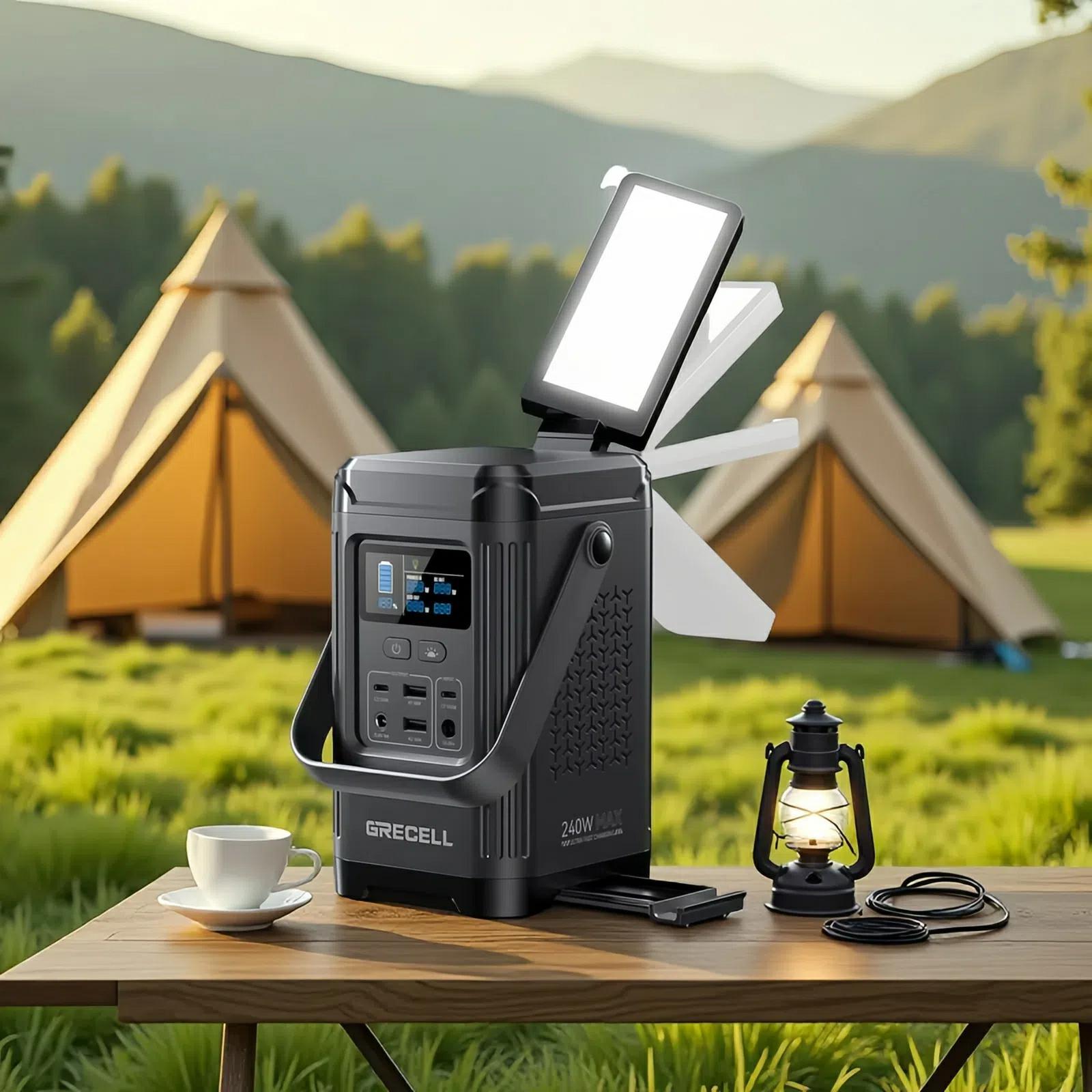 240W Power Station Portable 153.6WH Solar Generator Camping Rv Backup Battery