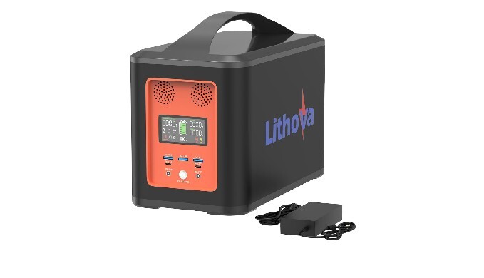 Lithova 1000W Solar Generator(2000W Peak), 921Wh Portable Power Station with 10
